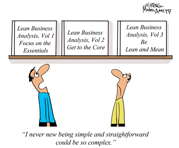 Humor - Cartoon: Lean Business Analysis